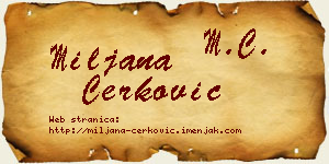 Miljana Čerković vizit kartica